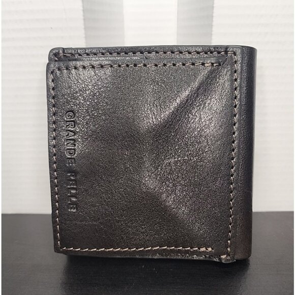 Grande Pelle HANDMADE in UKRAINE Leather Wallet Bi-Fold coin pocket magnetic - Picture 4 of 9
